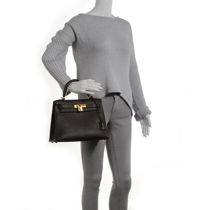 Hermes Chevre Kelly Sellier 28 Vert Bronze 2 of 9