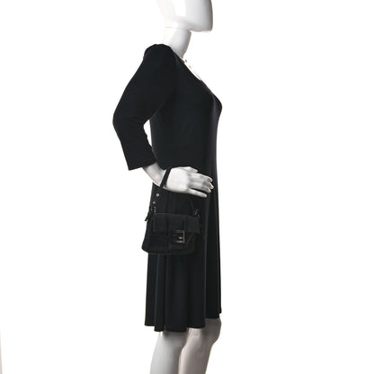 Fendi Zucchino Mini Baguette Black 2 of 14