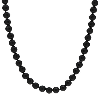 Tiffany Sterling Silver Black Onyx Bead Toggle Necklace 1 of 4