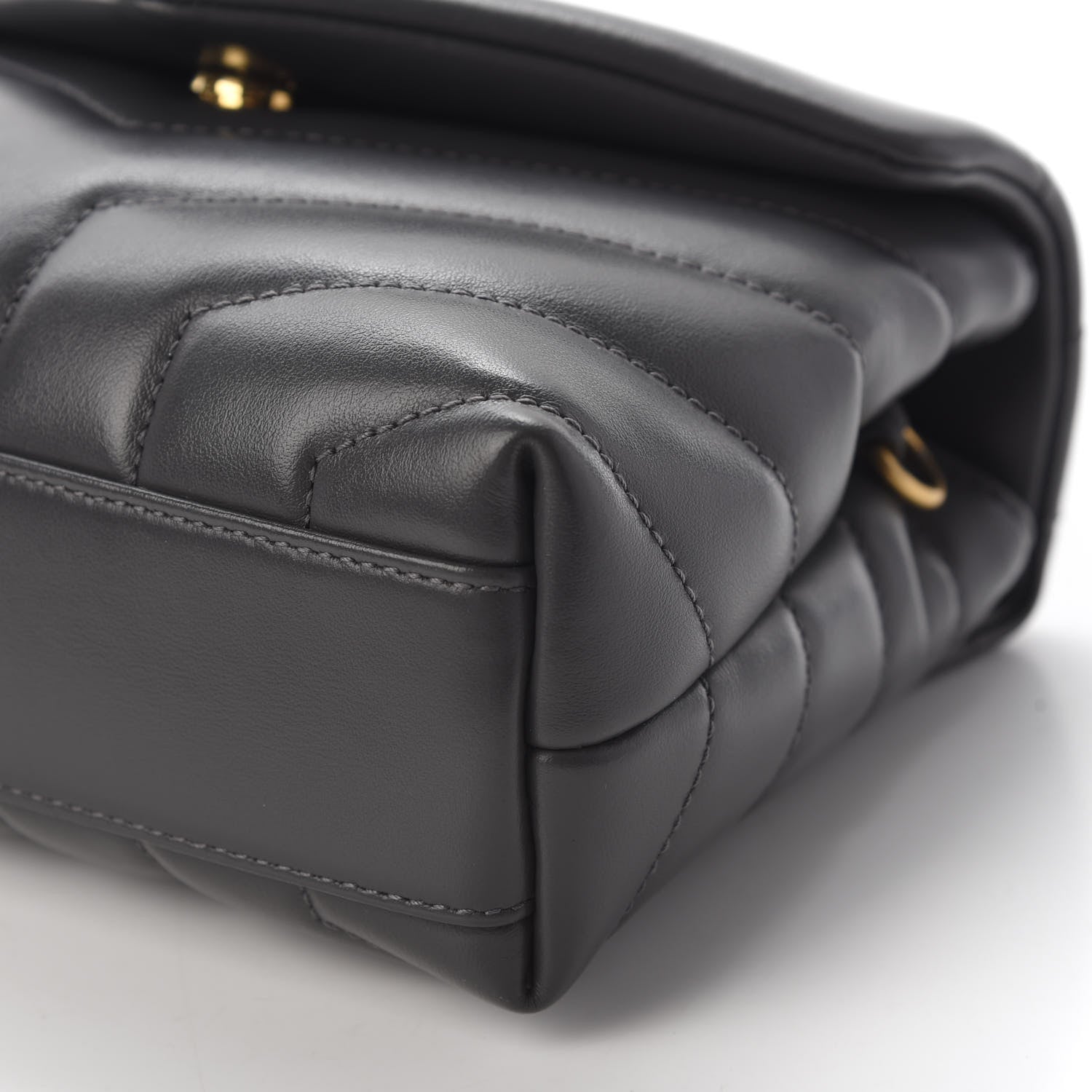 Saint Laurent Calfskin Y Quilted Monogram Toy Loulou Crossbody Bag Storm 8 of 8