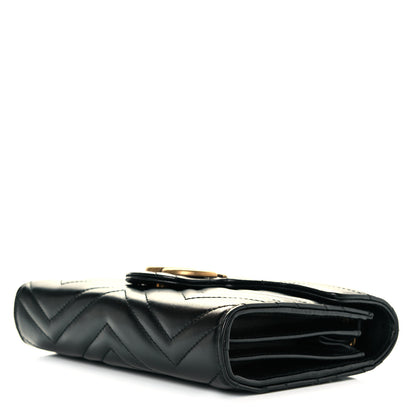 Gucci Calfskin Matelasse GG Marmont Chain Wallet Black 5 of 8