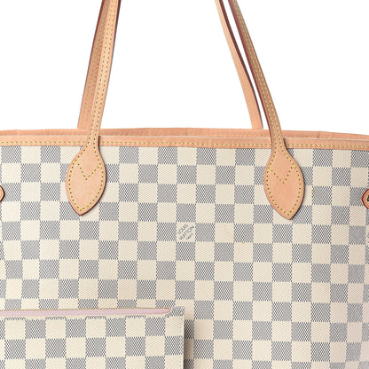 Louis Vuitton Damier Azur Neo Neverfull MM Rose Ballerine 8 of 11