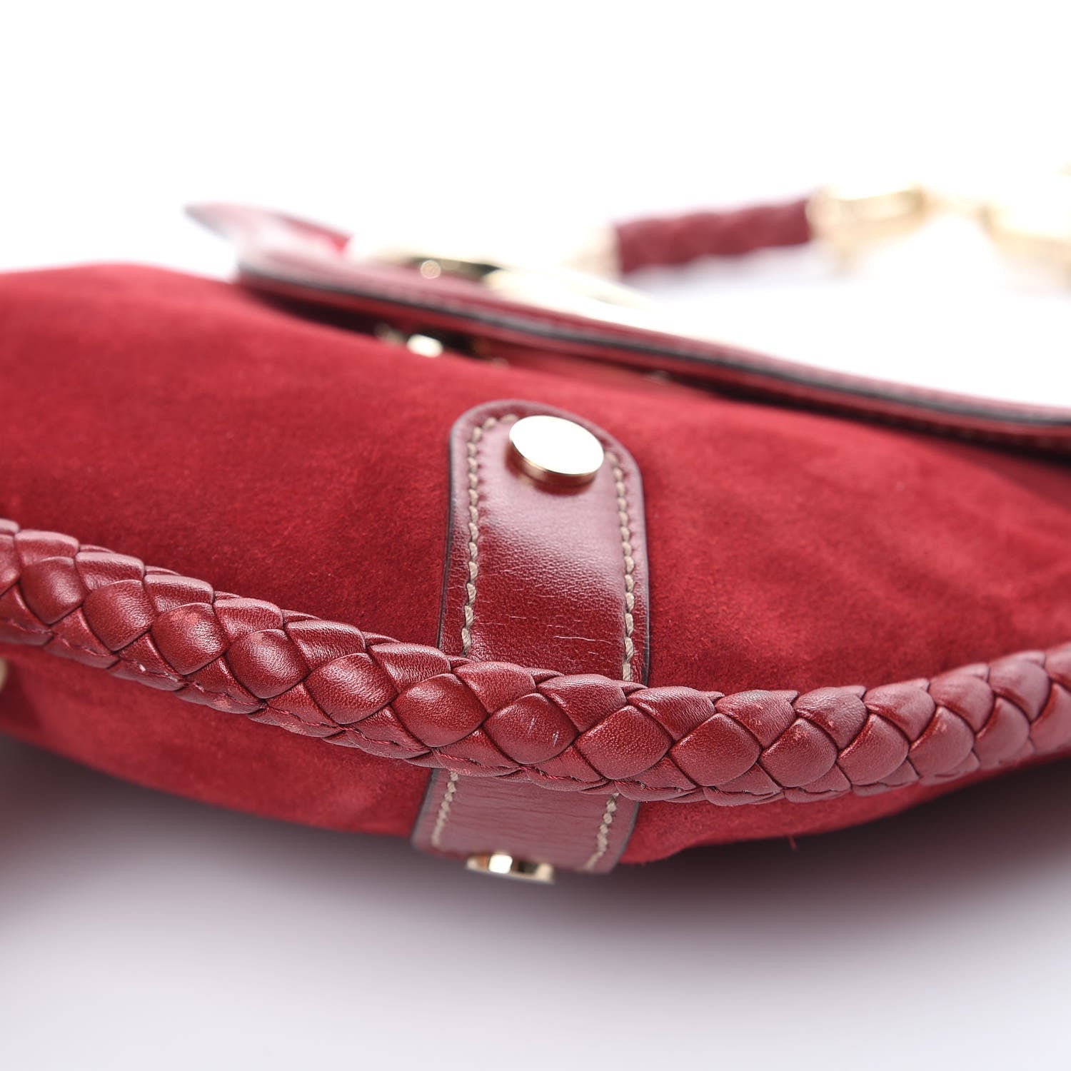 Gucci Suede Small Britt Tassel Shoulder Bag Dark Red 9 of 16