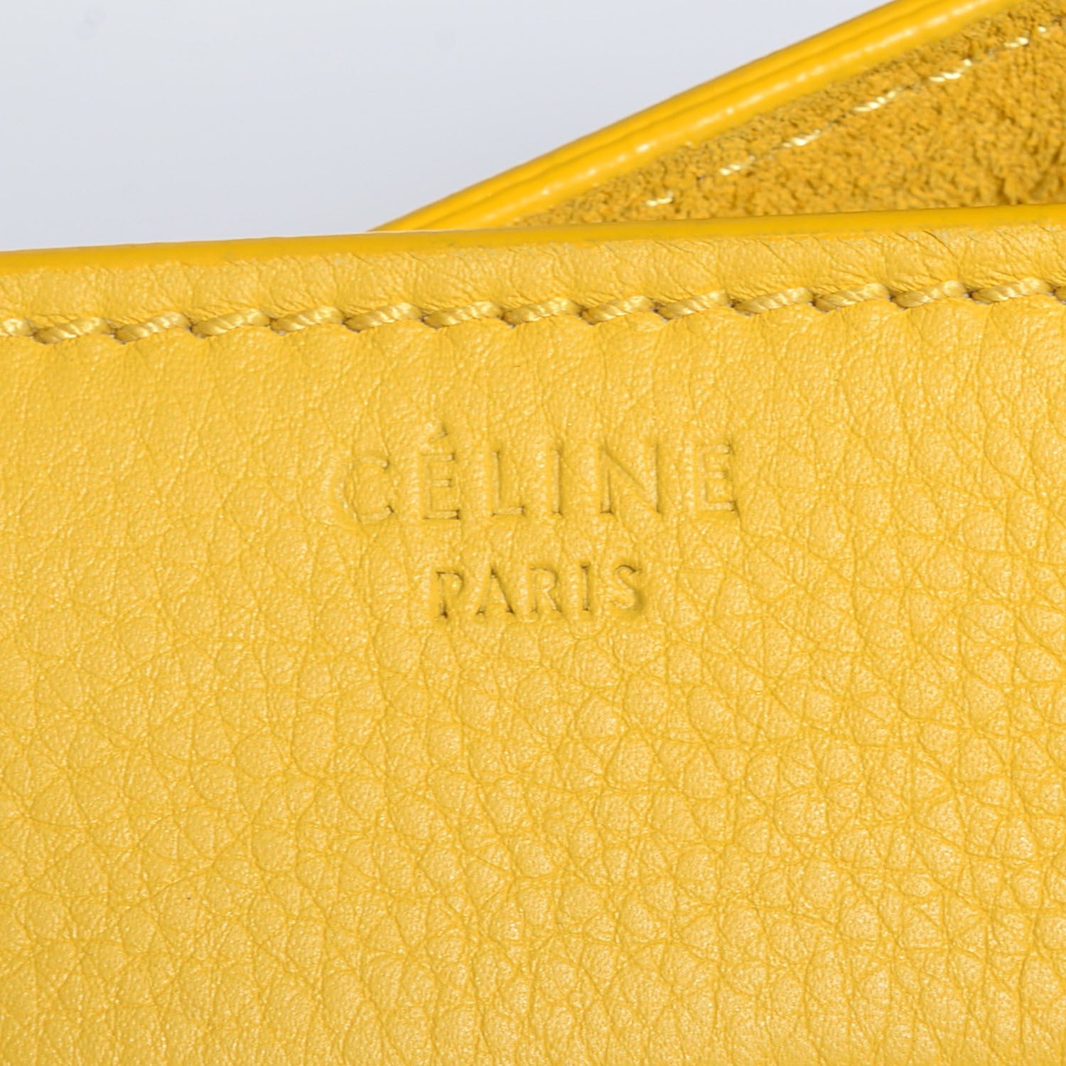 Celine Supple Calfskin Medium Phantom Luggage Sun Yellow 9 of 9