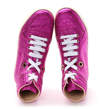 Gucci Galassia Womens High Top Sneakers 36.5 Fuxia 2 of 10