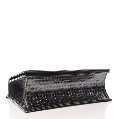 Christian Dior Metallic Patent Micro-Cannage Medium Diorama Flap Bag Graphite 4 of 11