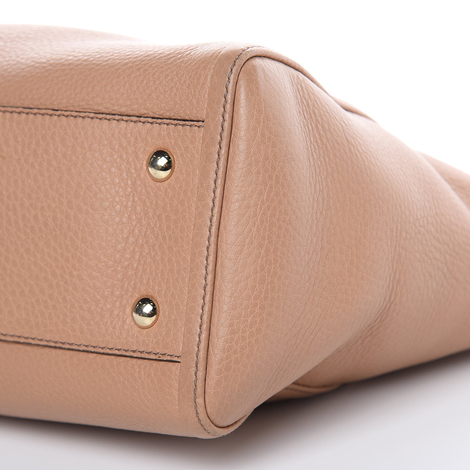 Gucci Pebbled Calfskin Small Soho Top Handle Bag Camelia 9 of 15