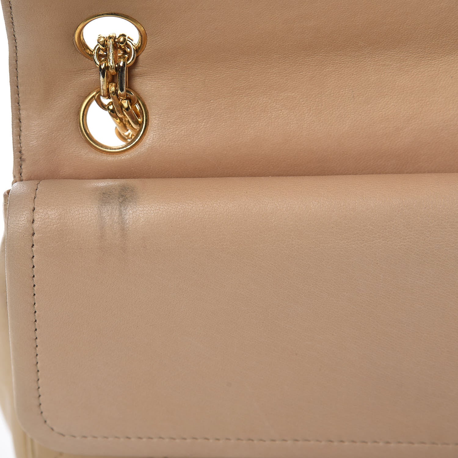 Chanel Lambskin Quilted Medium Bijoux Chain Double Flap Beige 11 of 16