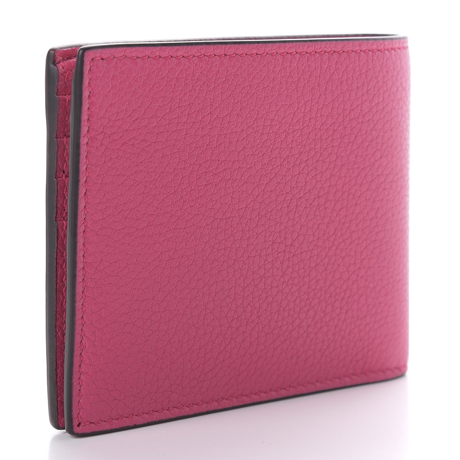 Gucci Grained Calfskin Logo Bi-Fold Wallet Box Pink Green 3 of 7