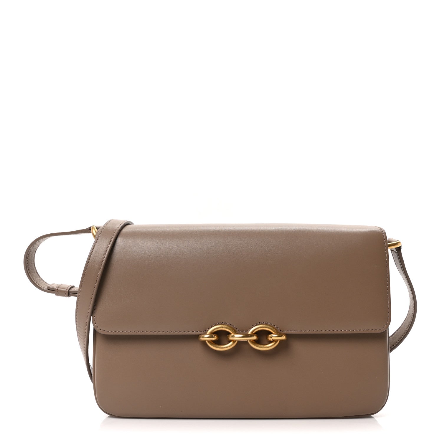 Saint Laurent Smooth Calfskin Le Maillon Satchel Taupe 1 of 10