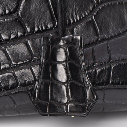 Hermes Matte Alligator Birkin 35 Black 17 of 30