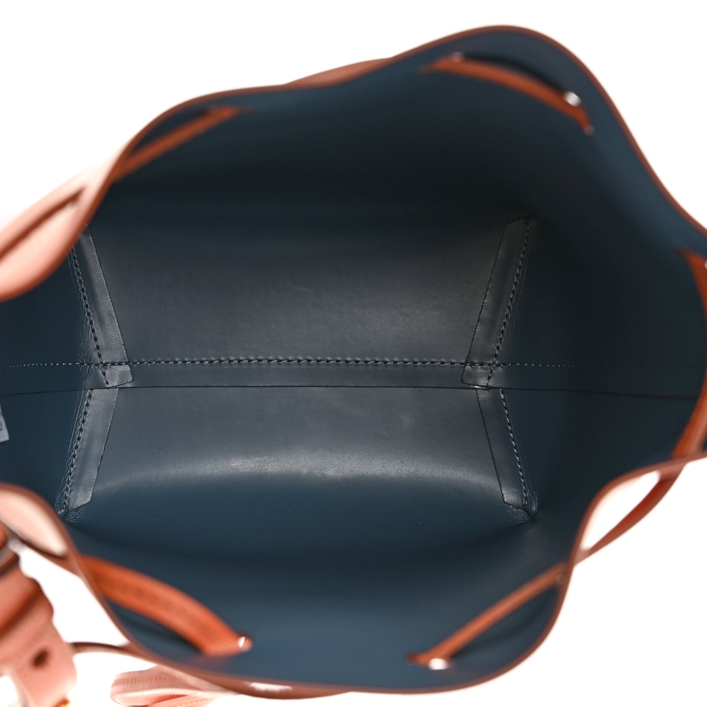 Vegetable Tanned Calfskin Mini Bucket Bag Brandy