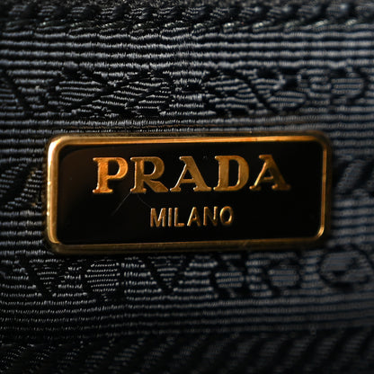 Prada Vitello Daino Pochette Bag Black 5 of 9
