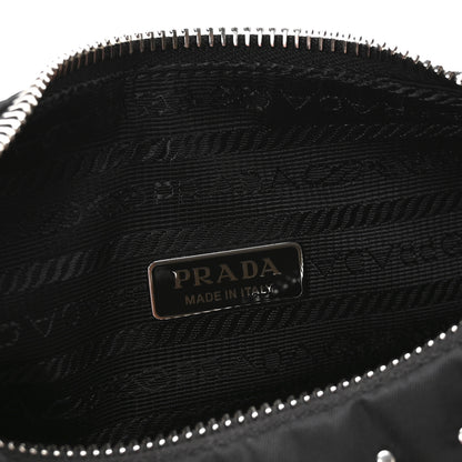 Prada Tessuto Nylon Studded Mini Re-Edition Bag Black 6 of 11