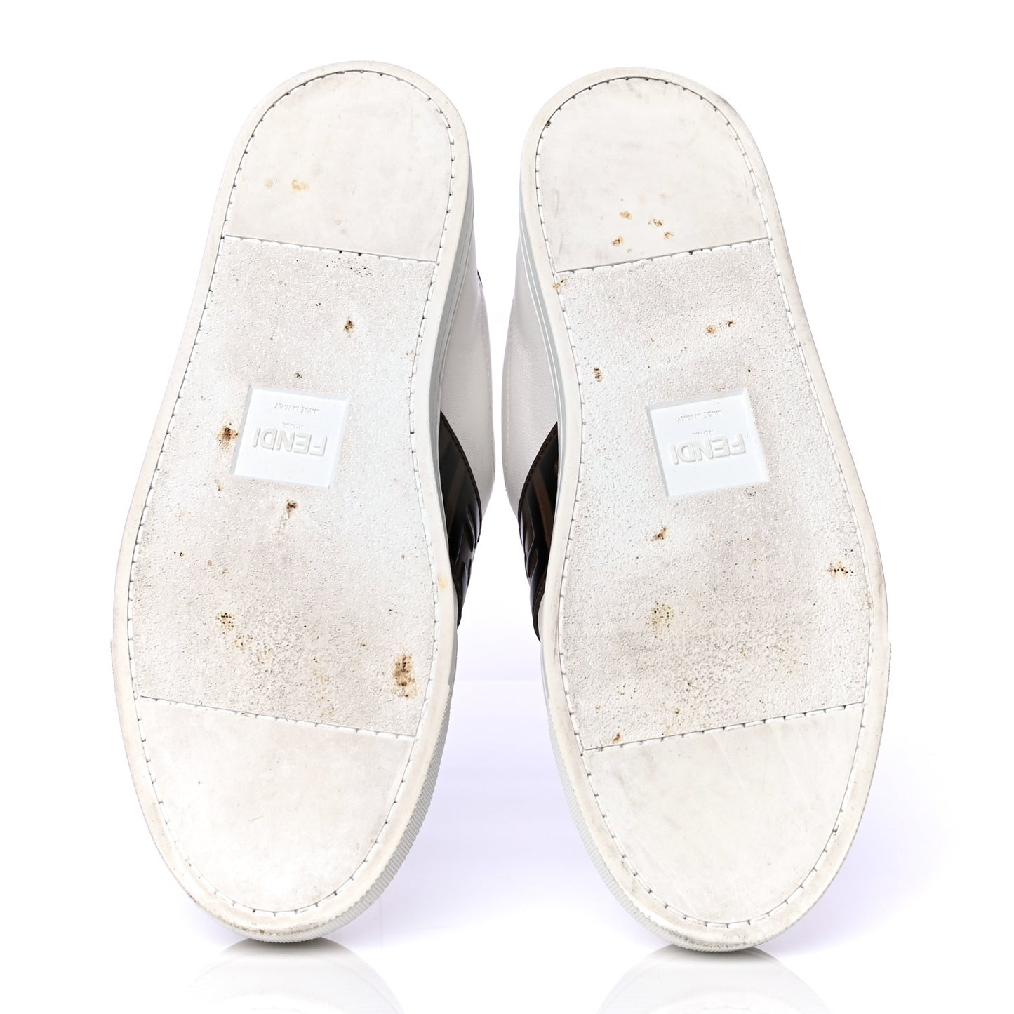 Vitello FF Embossed Womens Slip On Sneakers 37 Ultra White Maya Black