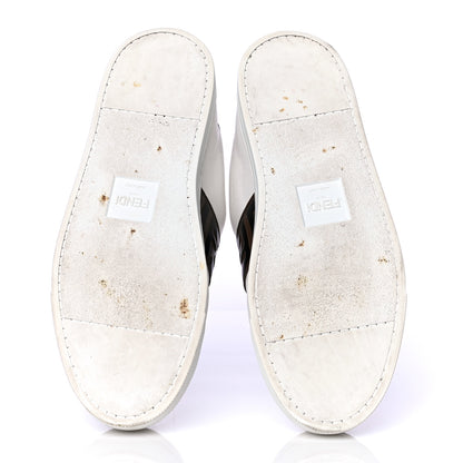 Fendi Vitello FF Embossed Womens Slip On Sneakers 37 Ultra White Maya Black 7 of 14