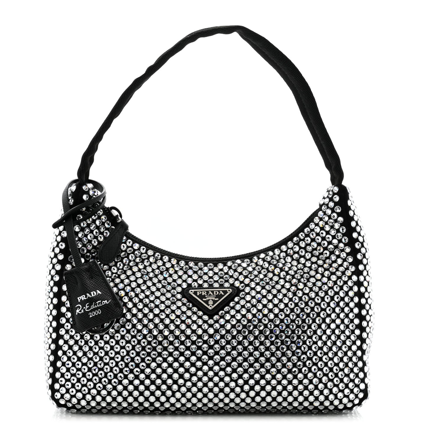 Satin Crystal Mini Re-Edition 2000 Bag Cristal