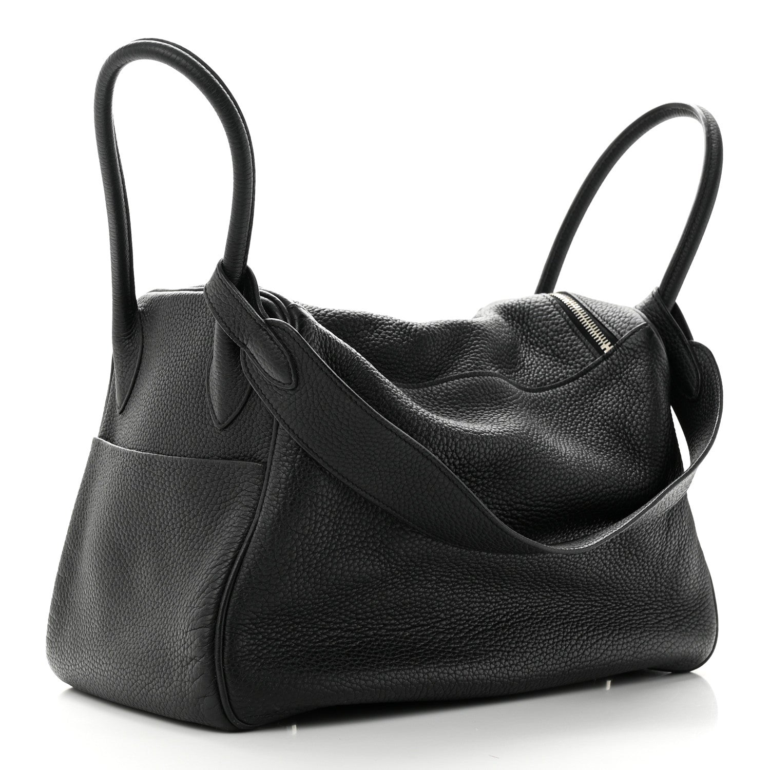 Hermes Taurillon Clemence Lindy 34 Black 3 of 10