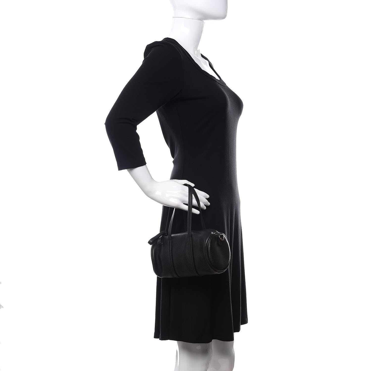 Mansur Gavriel Pebbled Calfskin Mini Mini Duffel Bag Black 3 of 11