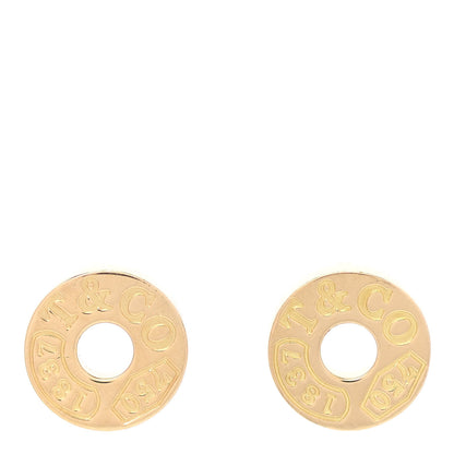 Tiffany 18K Yellow Gold 1837 Circle Earrings 1 of 5