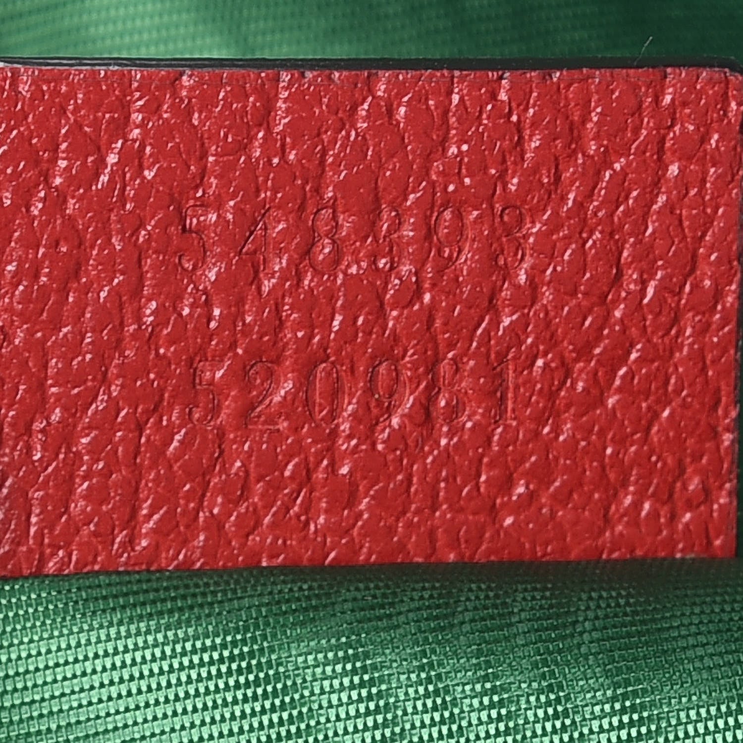Gucci Soft GG Supreme Monogram Calfskin Medium Ophidia Cosmetic Case Beige Ebony Hibiscus Red 8 of 8