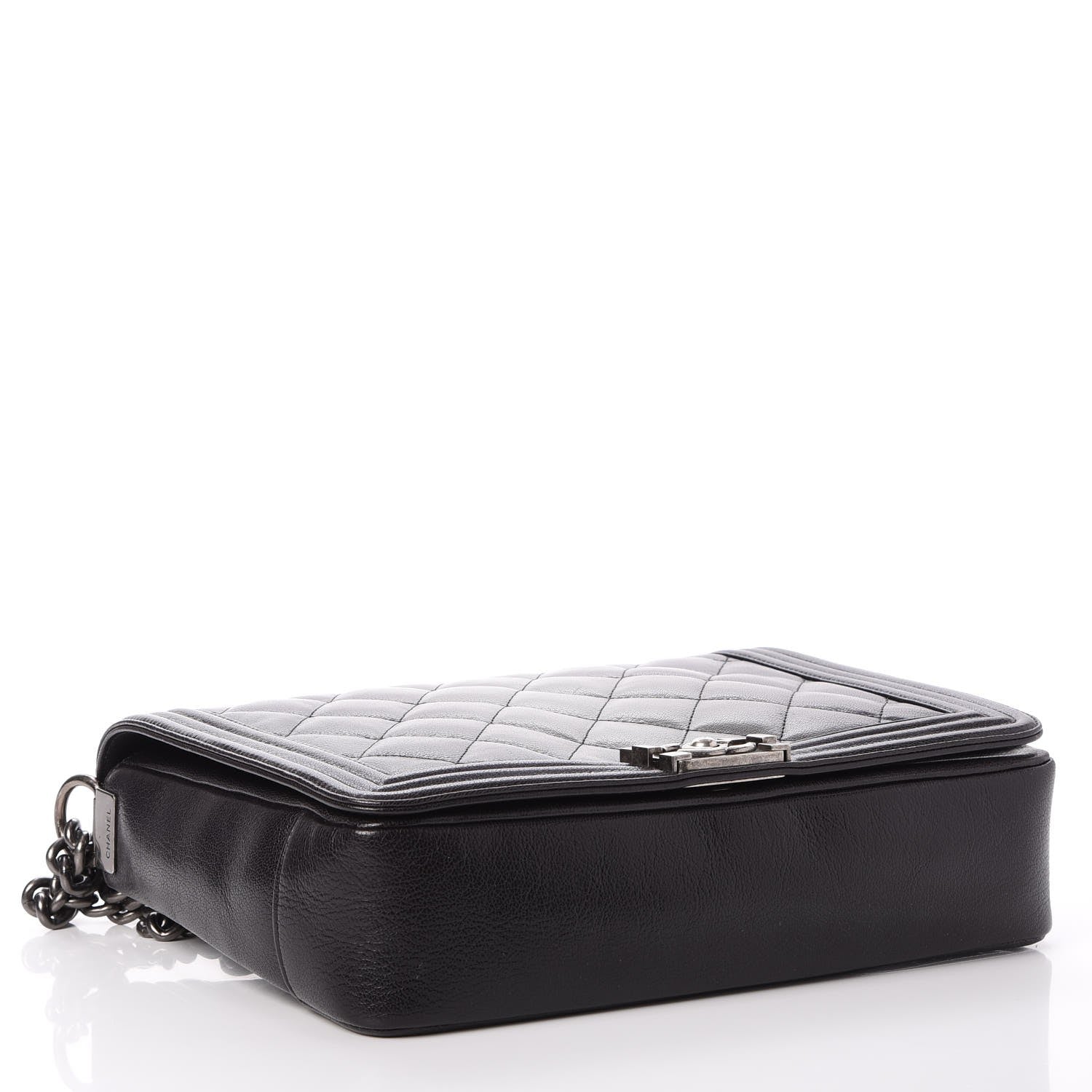 Chanel Goatskin Ombre Faded Quilted Large Boy Flap Grey 4 of 7