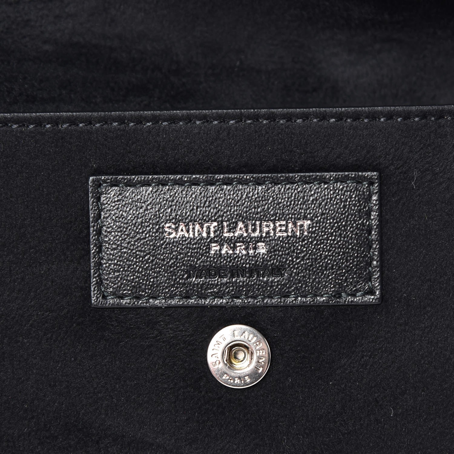 Saint Laurent Lambskin Teddy Drawstring Bag Black 8 of 9
