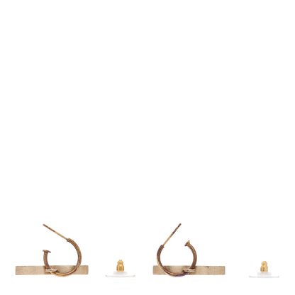 Chanel Enamel CC Drop Earrings Gold Purple 3 of 4