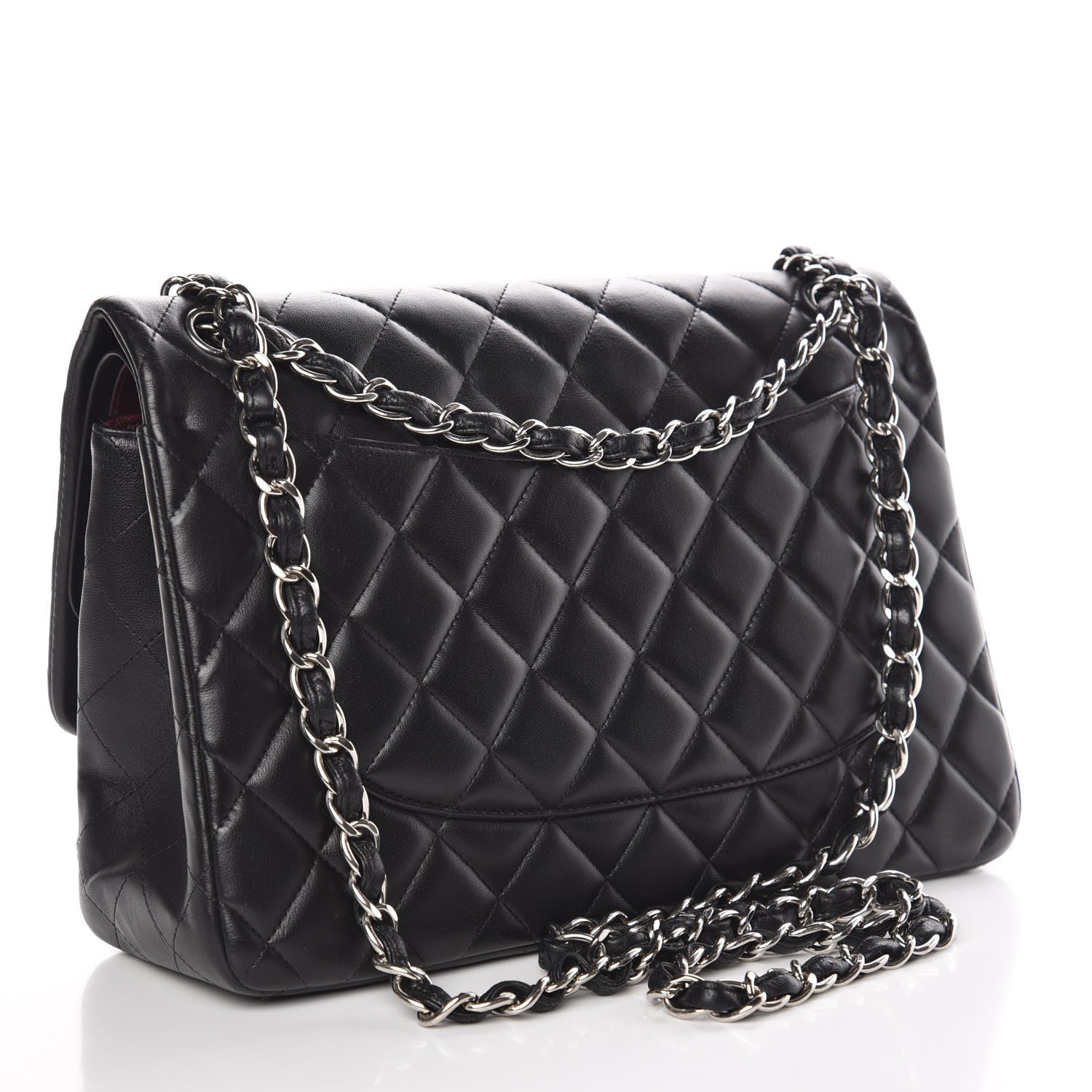 Chanel Lambskin Quilted Jumbo Double Flap Black 4 of 11