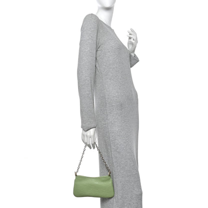 Gucci GG Grainy Calfskin Emblem Super Mini Shoulder Bag Sage Leaf 2 of 11
