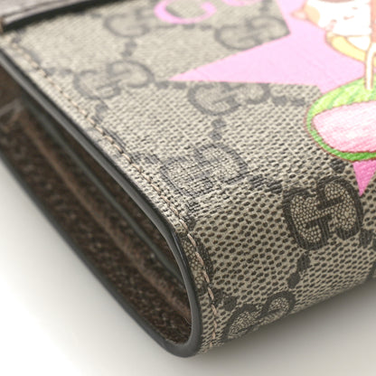 Gucci X BNF GG Supreme Monogram Textured Dollar Calfskin Bananya Print Mini Top Slip Handle Bag Beige Ebony Multicolor New Acero 10 of 12