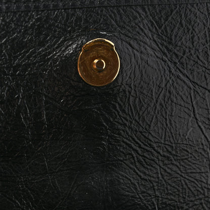 Saint Laurent Crinkled Lambskin Matelasse Monogram Baby Niki Chain Satchel Black 11 of 12