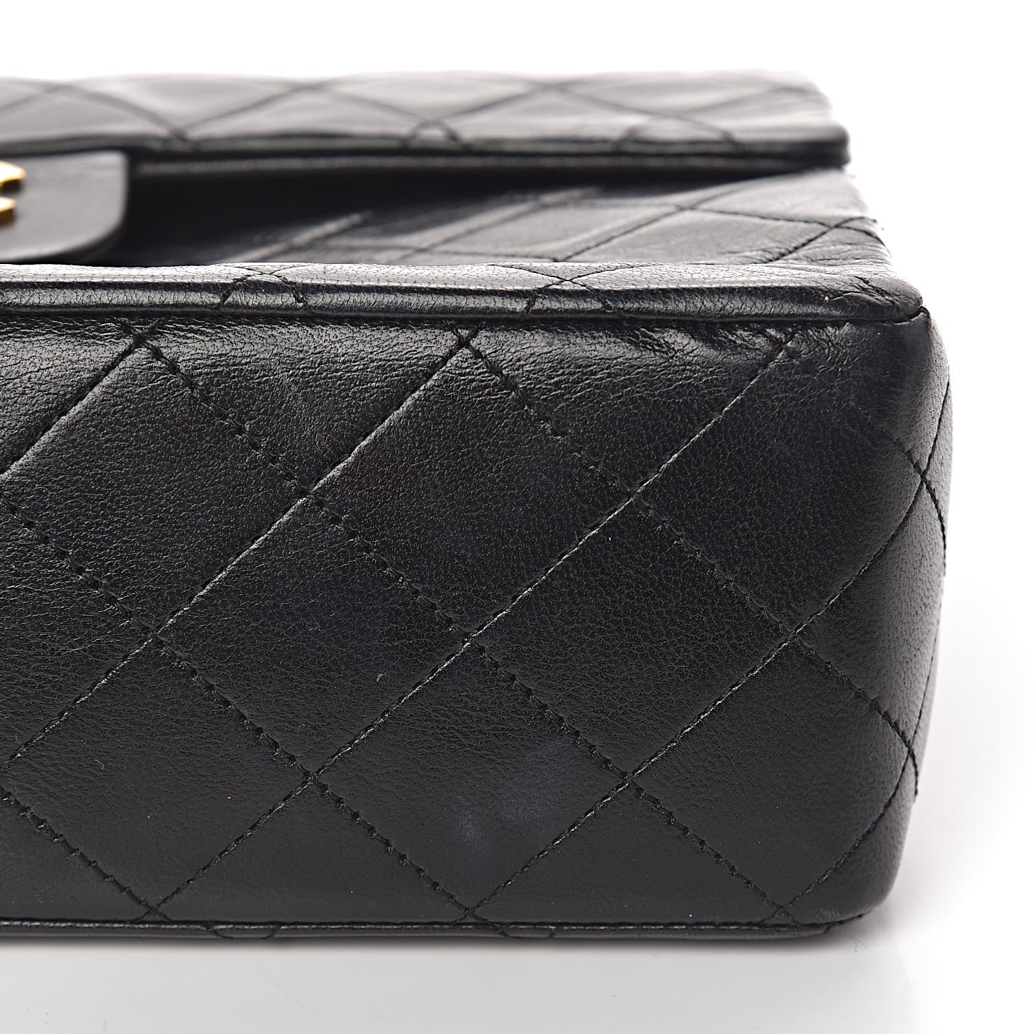 Chanel Lambskin Quilted Medium Double Flap Bag Black 15 of 16