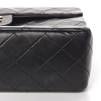 Chanel Lambskin Quilted Medium Double Flap Bag Black 15 of 16