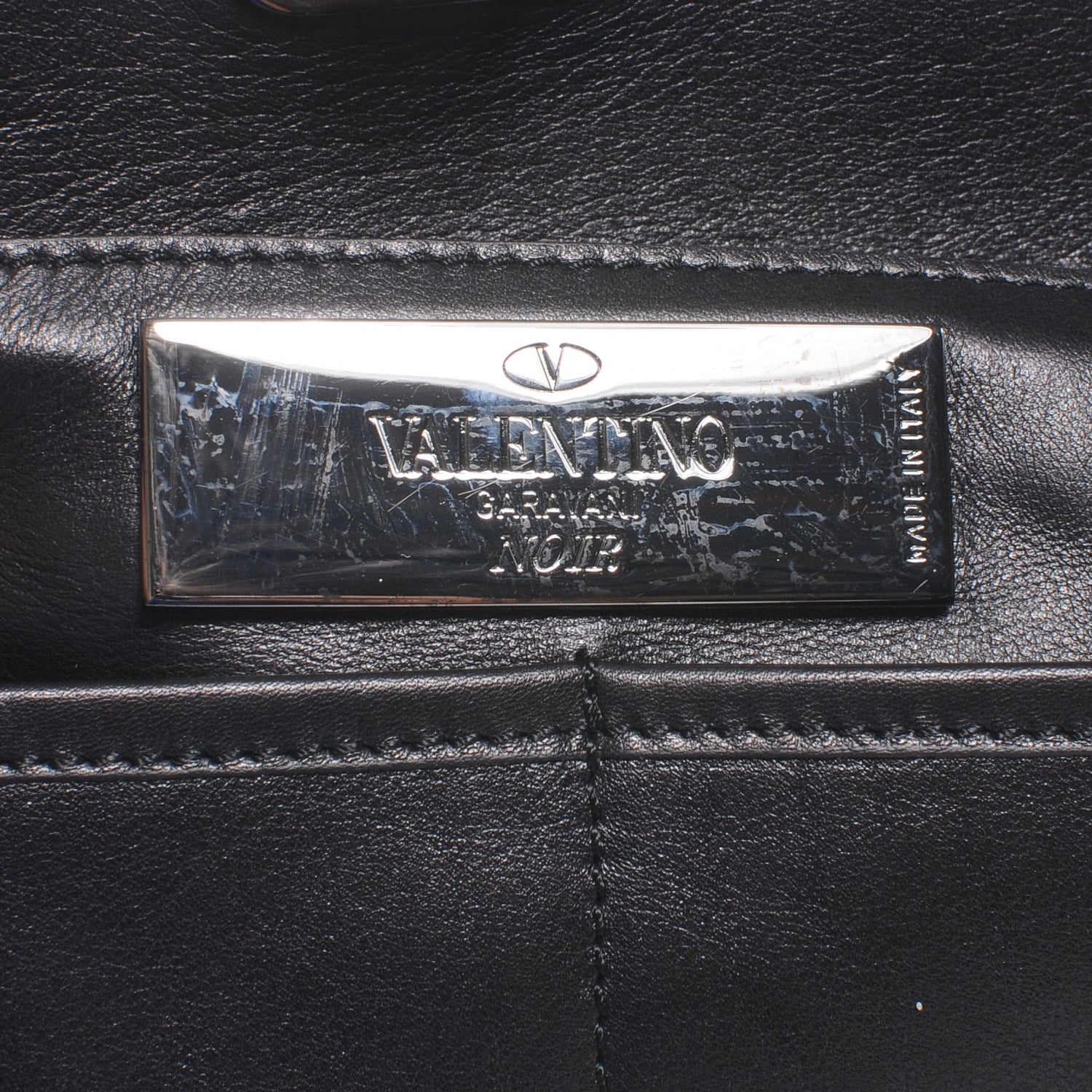 Valentino Garavani Vitello Medium Rockstud All Over Tote Black 6 of 7