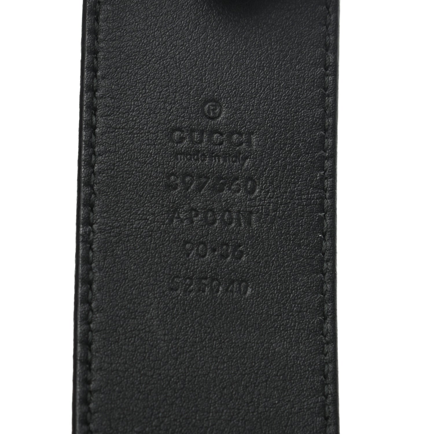 Gucci Moon Calfskin Nickel Double G 40mm Belt 90 36 Black 3 of 6