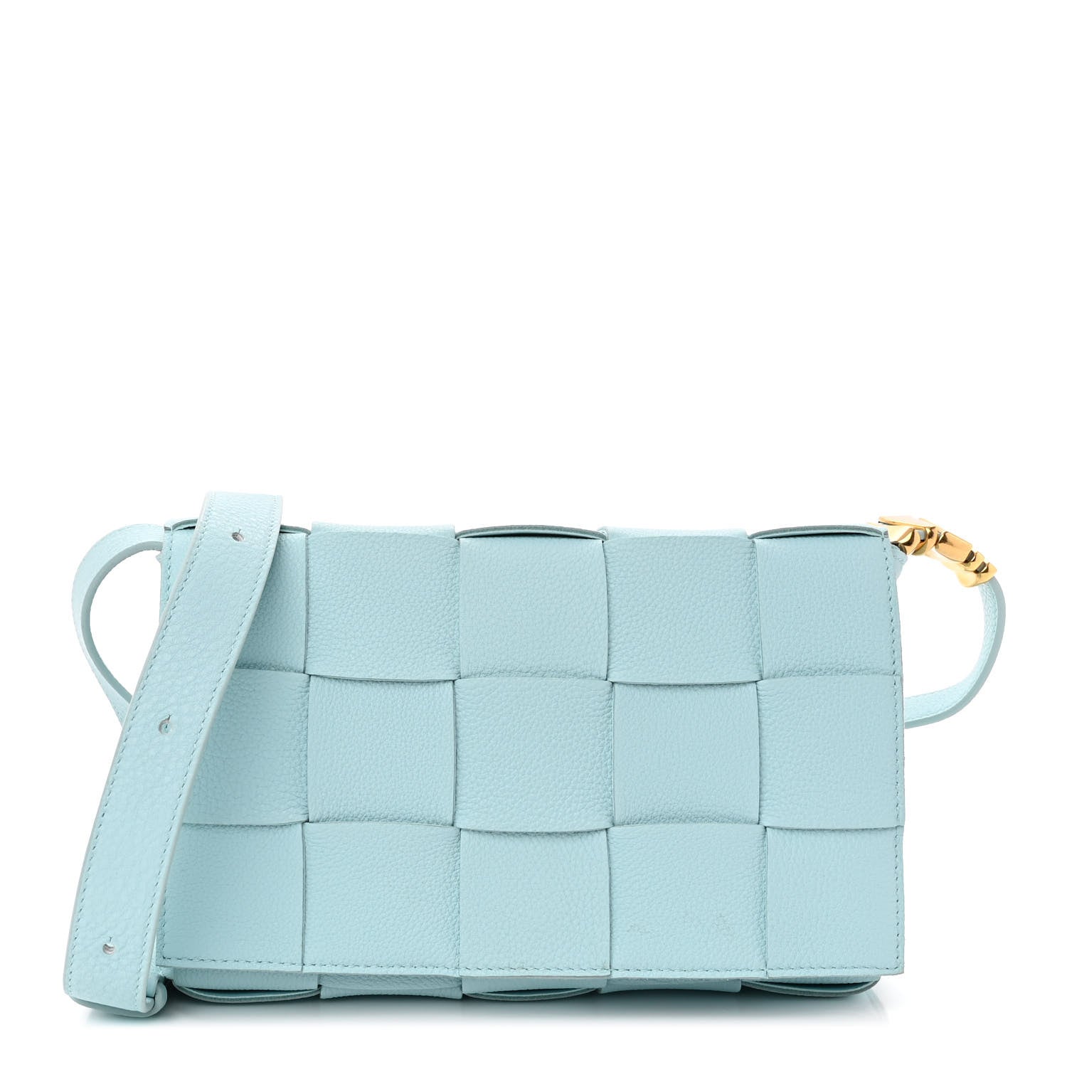Bottega Veneta Calfskin Maxi Intreccio Cassette Bag Pale Blue 1 of 9