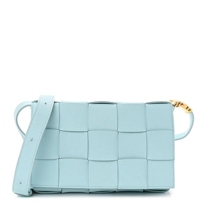 Bottega Veneta Calfskin Maxi Intreccio Cassette Bag Pale Blue 1 of 9