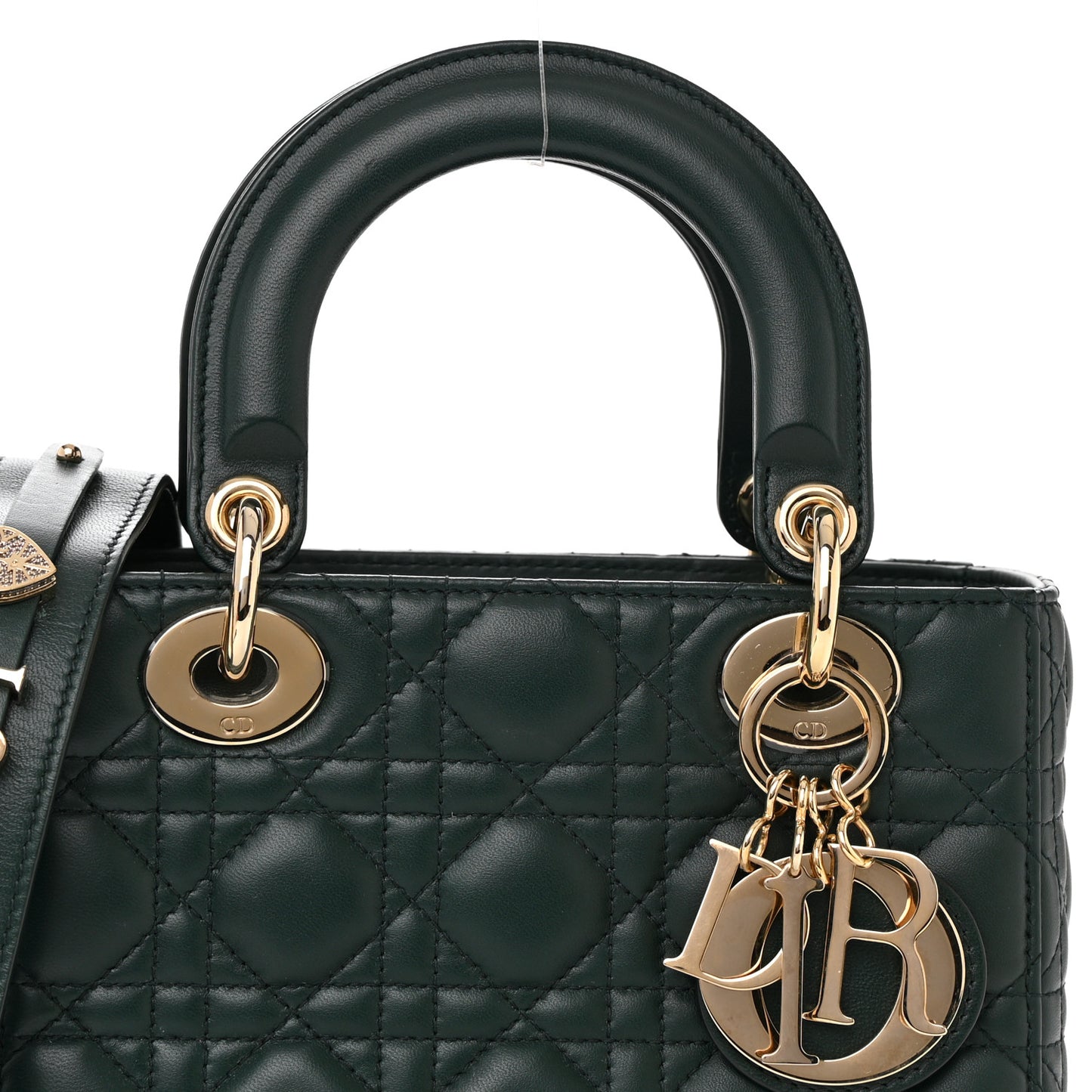 Lambskin Cannage Small My ABCDior Lady Dior Dark Green