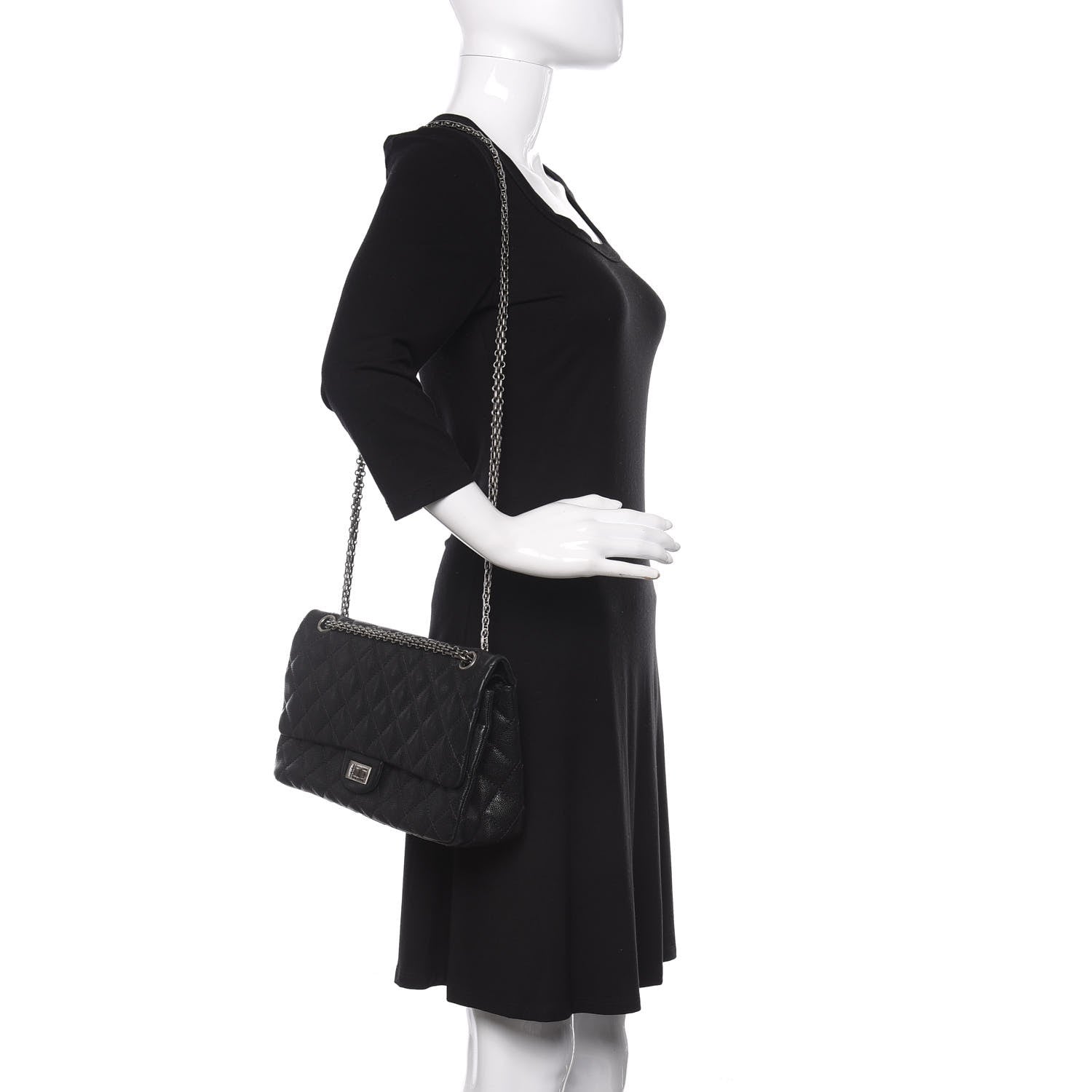 Chanel Caviar Quilted 2.55 Reissue 226 Flap Black 2 of 13