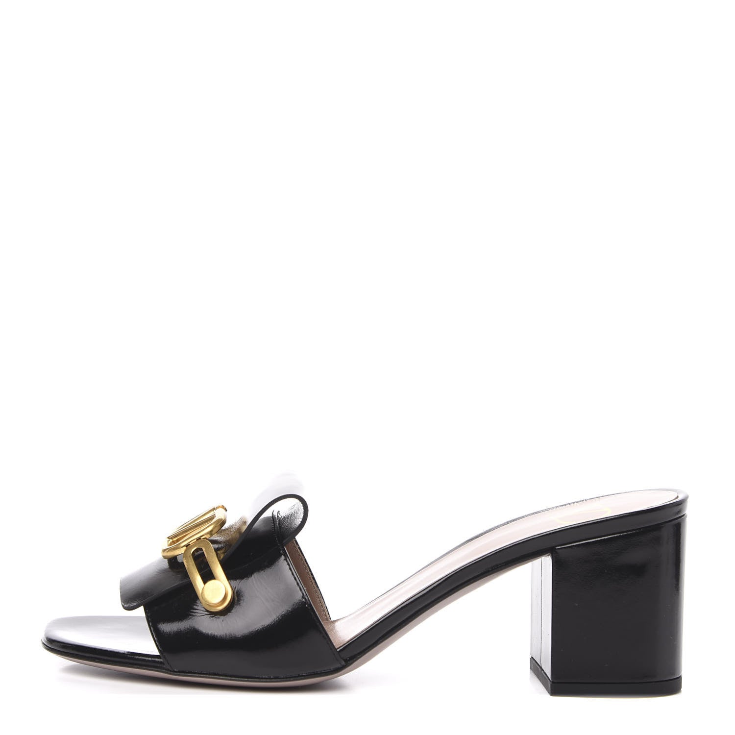 Valentino Garavani Patent VLogo Slides 37 Black 1 of 8