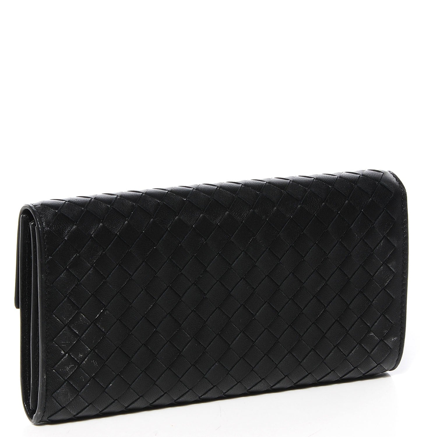 Bottega Veneta Nappa Intrecciato Continental Flap Wallet Nero Black 3 of 9