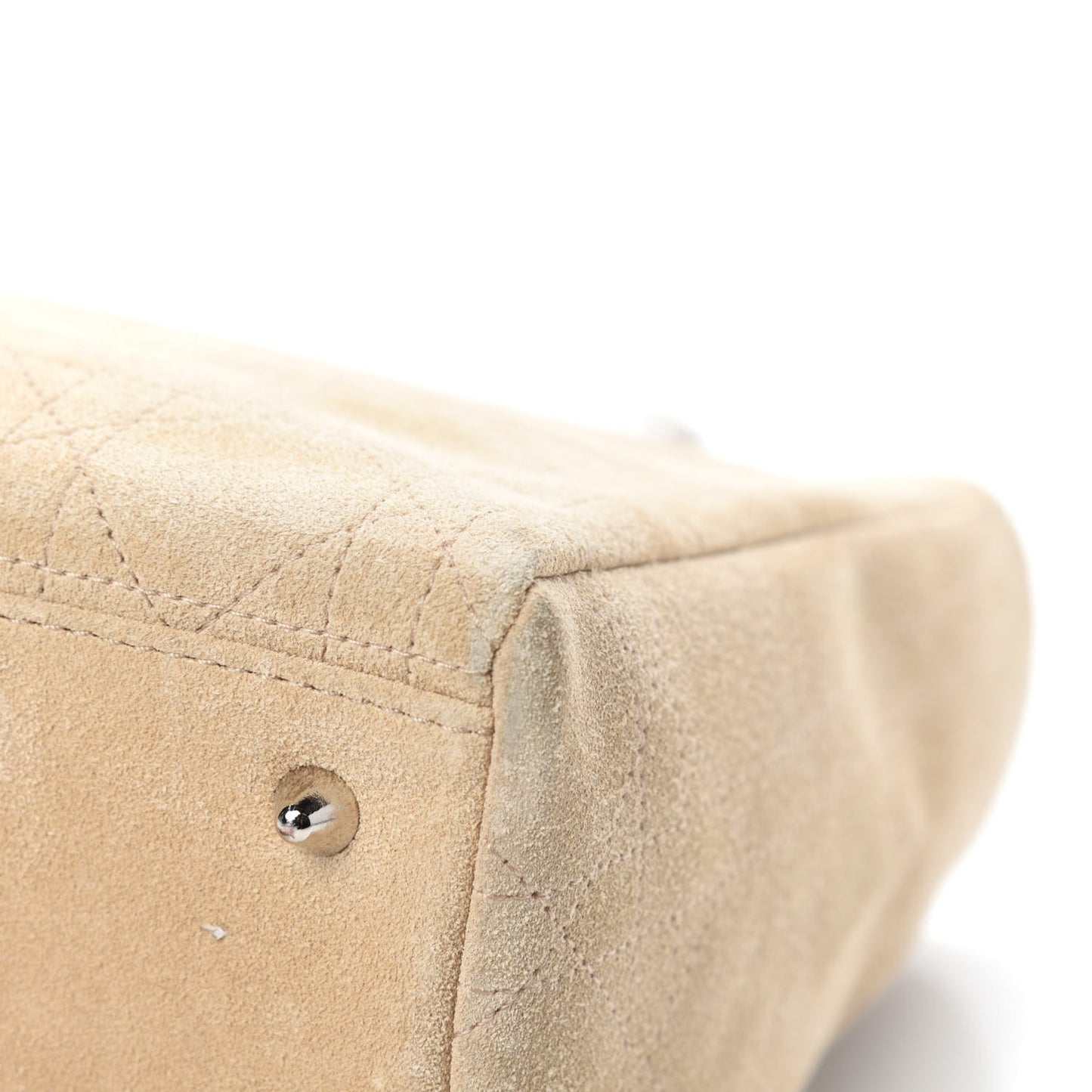 Suede Cannage Medium Lady Dior Beige