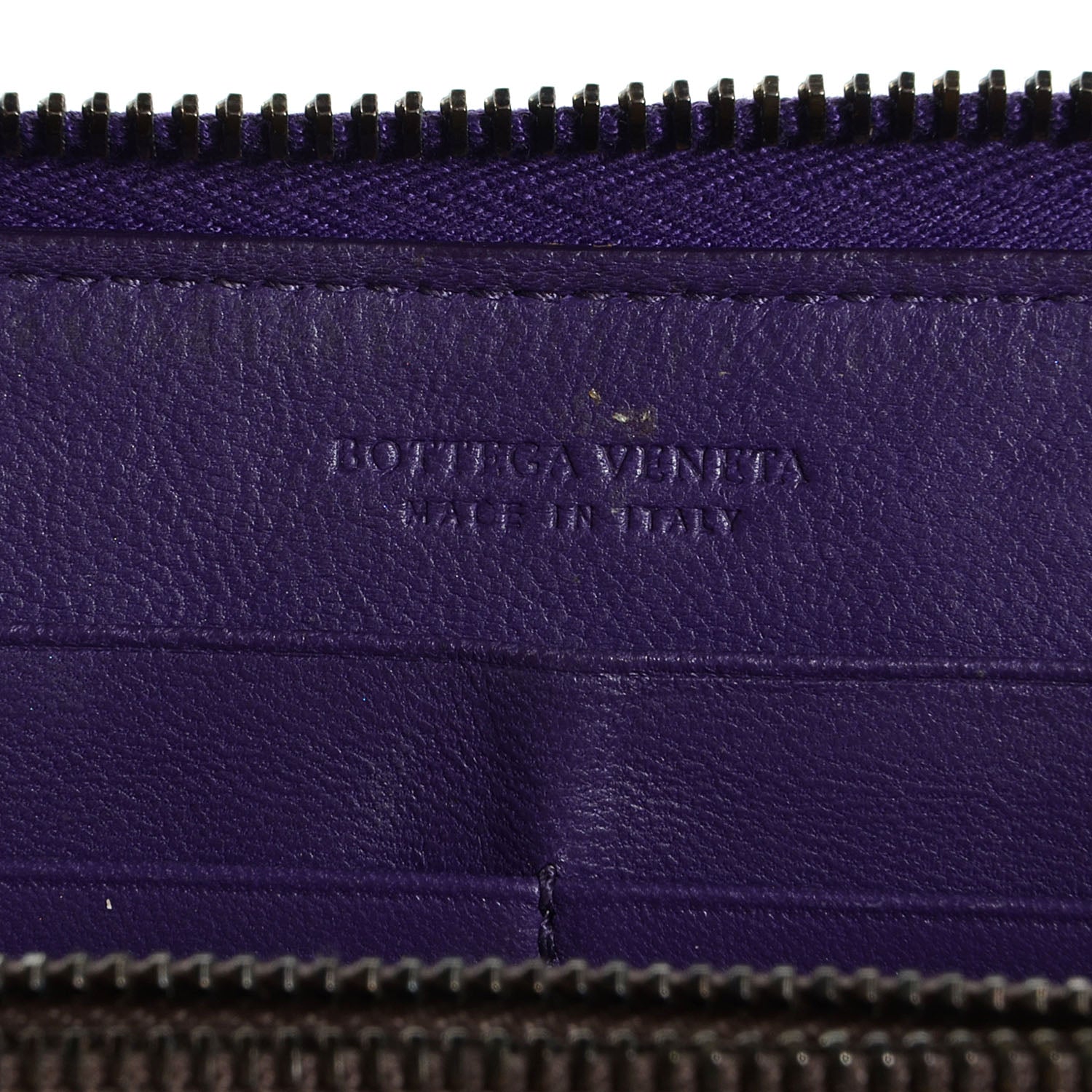 Bottega Veneta Soft Crocodile Fume Zip Around Wallet Plum 9 of 10