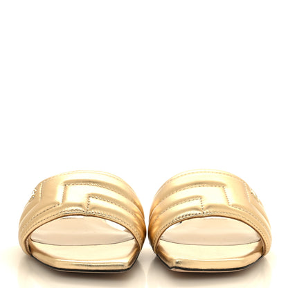 Jimmy Choo Nappa Themis Flat Sandals 37 Gold 2 of 7