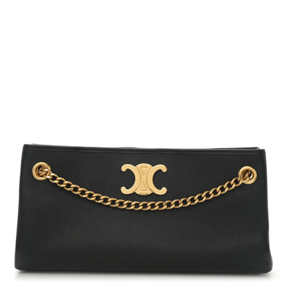 Celine Supple Grained Calfskin Medium Newspaper Bag Black 1 of 9