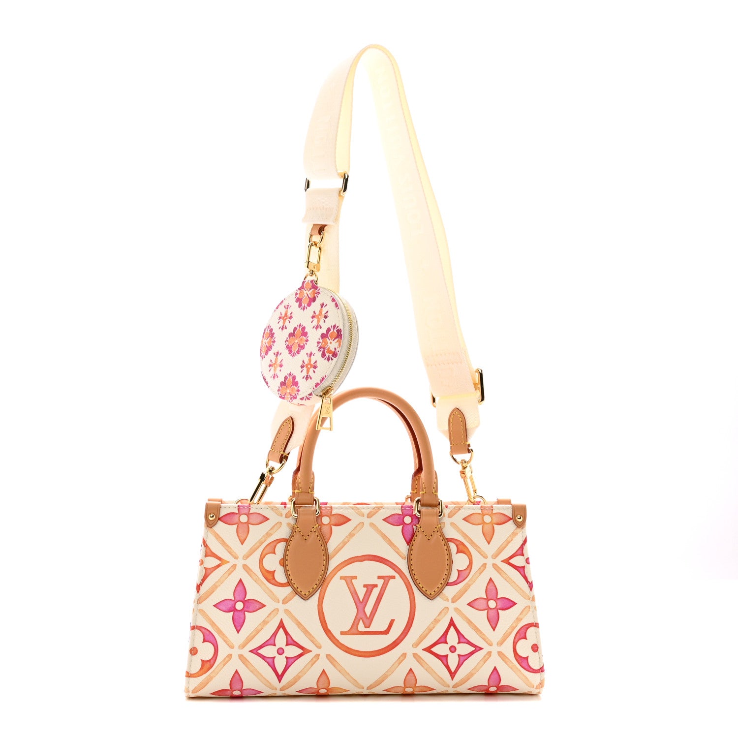 Louis Vuitton Monogram Tiles By The Pool OnTheGo East West Coral 1 of 12