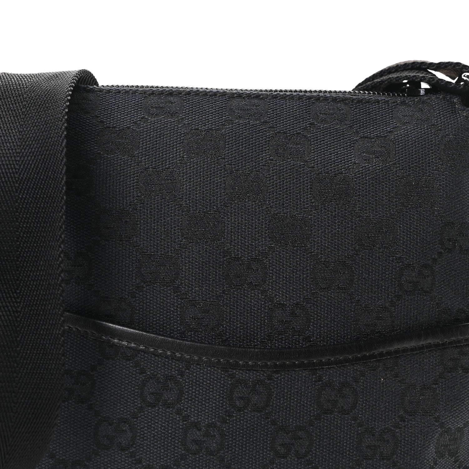 Gucci Monogram Small Perforated Messenger Black 8 of 10