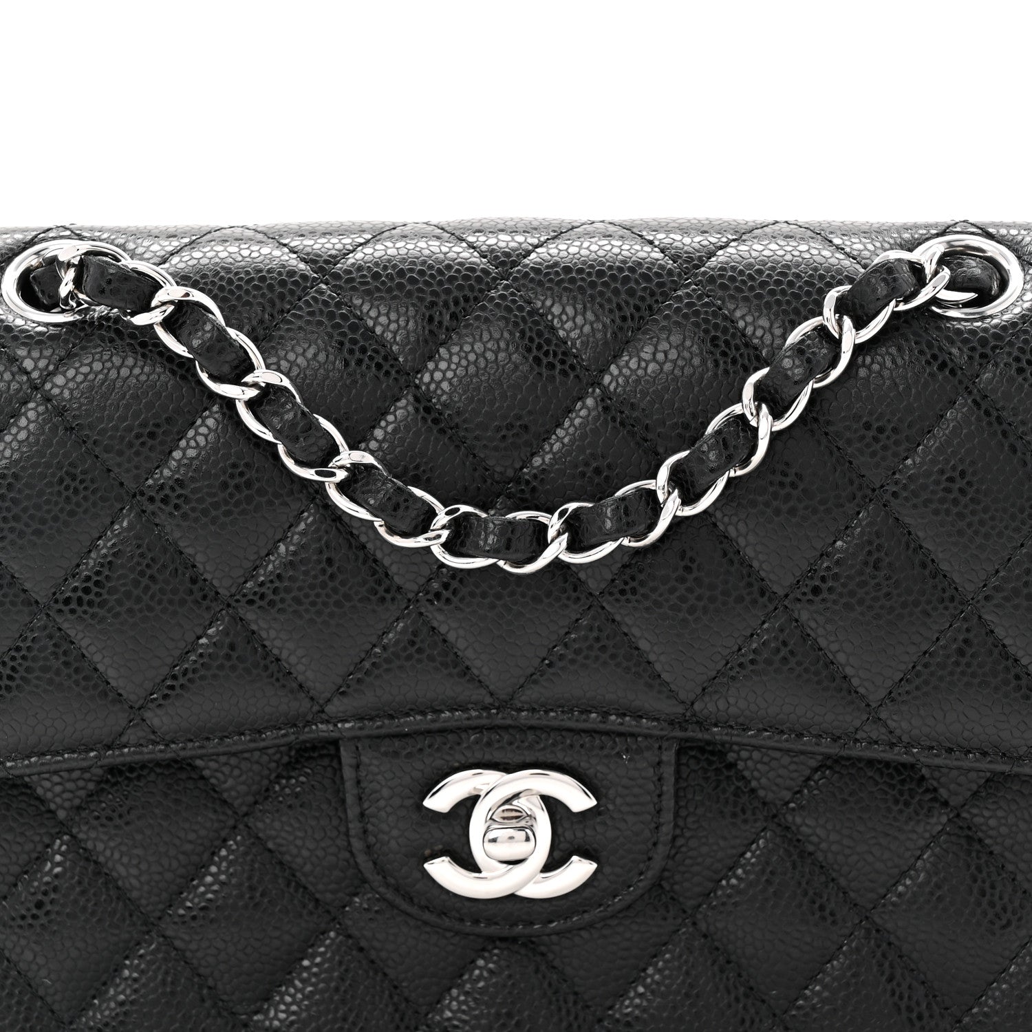 Chanel Caviar Quilted Small Double Flap Black 8 of 10