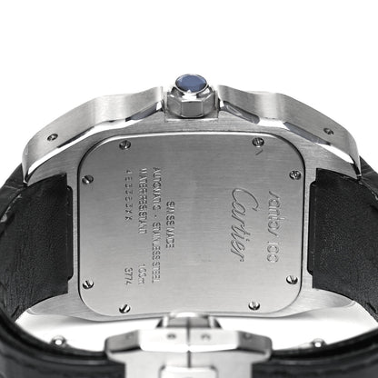 Cartier Stainless Steel Alligator 38mm Santos 100 Automatic Watch 4 of 5